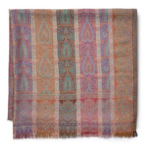 French Paisley Striped Shawl